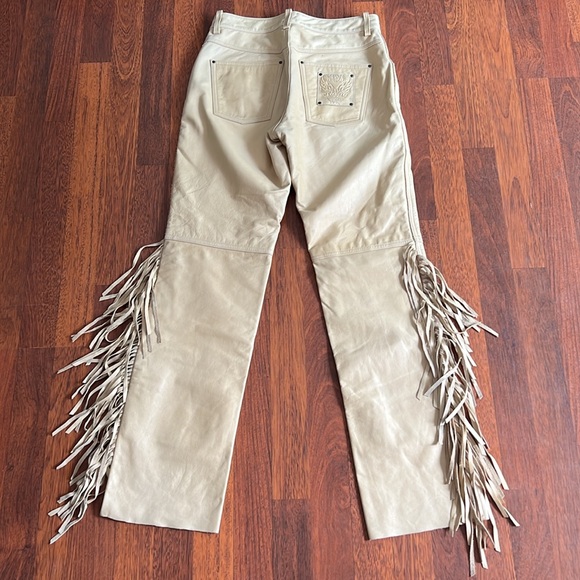 Harley Davidson caramel fringe leather pants - Picture 9 of 9